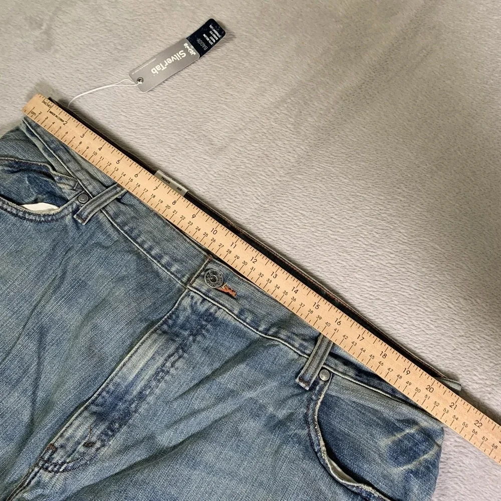 Y2K Levis SilverTab Baggy Jeans Mens 42x36 Light Wash Relaxed Straight Baggy NEW